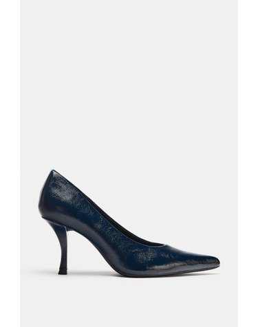 자라 페이턴트 이펙트 하이힐 펌프스 3230/810/407 NAVY BLUE