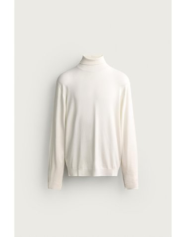 자라 베이직 하이넥 니트 스웨터 0304/330/251 OYSTER-WHITE