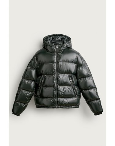 자라 다운 방수 후드 패딩 자켓 3411/001/507 DARK KHAKI