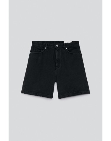 자라 와이드핏 워시드 데님 반바지 9863/909/800 BLACK