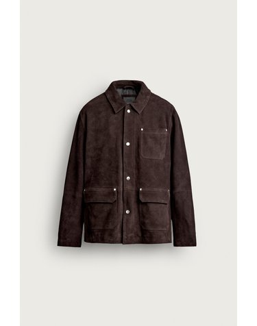 자라 스웨이드 멀티 포켓 자켓 4416/304/717 CHOCOLATE