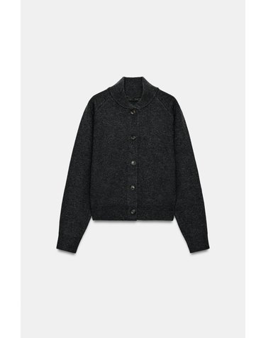 자라 하이넥 니트 봄버 자켓 5536/103/807 ANTHRACITE GREY