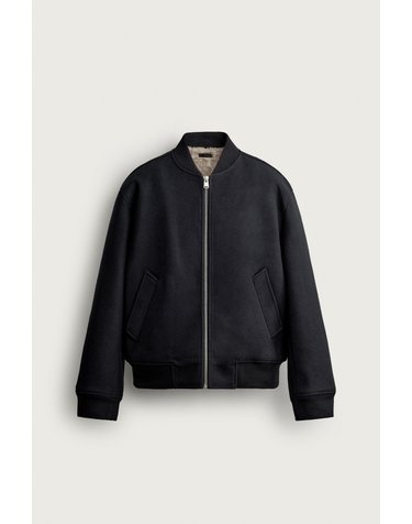 자라 퍼 안감 레귤러핏 봄버 자켓 5070/325/401 NAVY BLUE