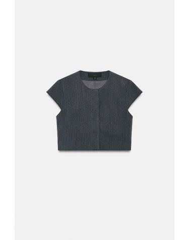 자라 투피스 반팔 크롭 탑 5063/022/922 DARK GREY