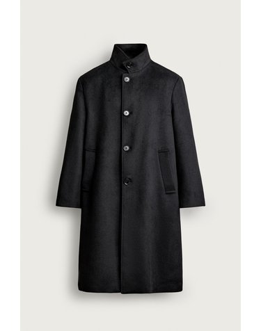자라 하이넥 울 혼방 싱글 코트 2949/759/800 BLACK