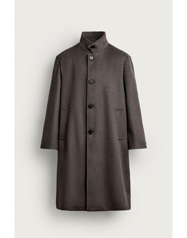 자라 하이넥 울 혼방 싱글 코트 2949/759/832 TAUPE GREY