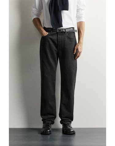 자라 스트레이트 워시드 데님 진 8062/364/800 BLACK