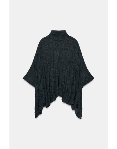 자라 소프트 하이넥 케이프 탑 5067/702/898 DARK ANTHRACITE