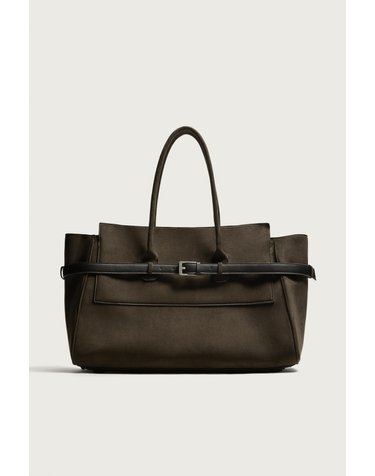 자라 벨트 디테일 토트백 3360/820/700 BROWN