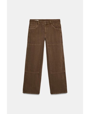 자라 로우라이즈 스트레이트 데님 팬츠 5575/010/700 BROWN