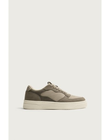 자라 멀티 패널 청키솔 스니커즈 2214/822/131 TAUPE GREY