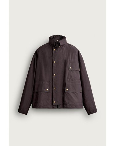 자라 릴렉스핏 패딩 포켓 파카 8281/252/681 BURGUNDY