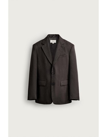 자라 100% 울 싱글 블레이저 1100/638/099 BLACK / BROWN