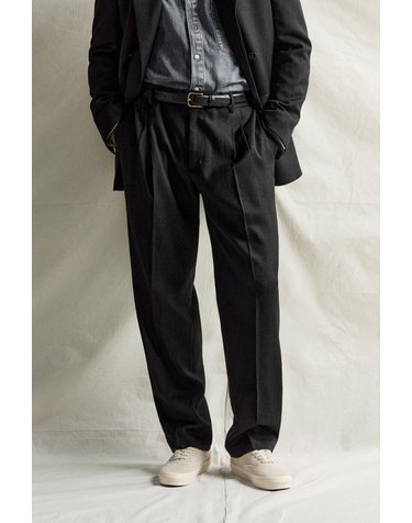 자라 울 100% 레귤러핏 정장 팬츠 1101/638/807 ANTHRACITE GREY