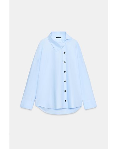 자라 하이넥 포플린 오버핏 긴팔 셔츠 9060/340/441 LIGHT BLUE