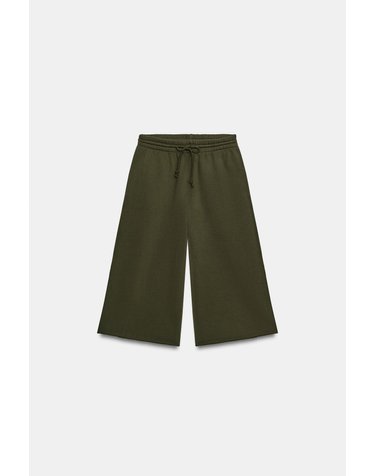 자라 롱 와이드 플러시 버뮤다 팬츠 4174/831/505 KHAKI