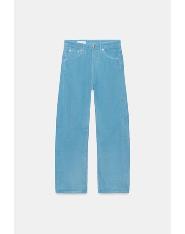 자라 코듀로이 보이프렌드핏 팬츠 8727/234/406 LIGHT BLUE