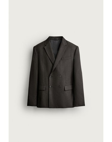자라 하운드투스 울 더블 블레이저 1070/299/099 BLACK / BROWN