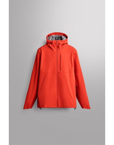 자라 발수 테크니컬 후드 집업 자켓 6096/308/061 WHITE / RED