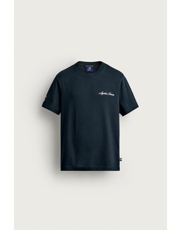 자라 아일톤 세나 포토 프린트 티셔츠 4087/379/401 NAVY BLUE