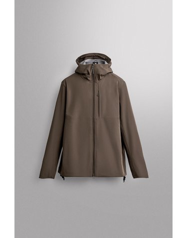 자라 테크니컬 후드 집업 자켓 6096/308/716 DARK BROWN
