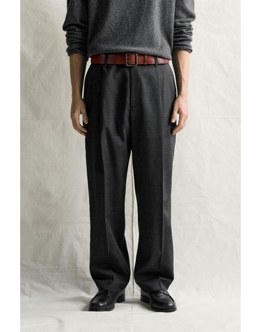 자라 만테코 울 플리츠 슬랙스 팬츠 1102/554/807 ANTHRACITE GREY