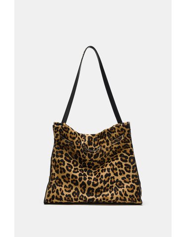 자라 애니멀 프린트 레더 숄더백 6562/810/195 LEOPARD