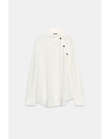 자라 스트라이프 하이넥 긴팔 셔츠 8096/623/250 WHITE