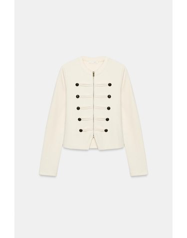 자라 버튼 디테일 라운드넥 자켓 8779/631/251 OYSTER-WHITE