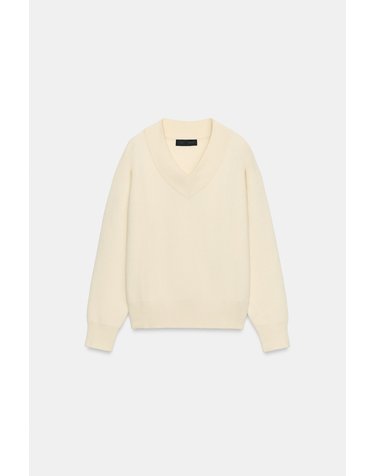 자라 소프트 브이넥 니트 스웨터 9598/202/251 OYSTER-WHITE