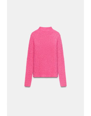 자라 골지 니트 하이넥 스웨터 3519/105/630 FUCHSIA