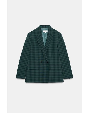자라 더블브레스트 체크 블레이저 8003/700/518 GREEN / BLUE