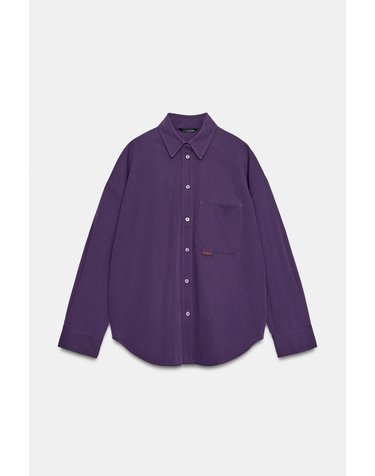 자라 오버사이즈 백 버클 긴팔 셔츠 8672/457/611 PURPLE