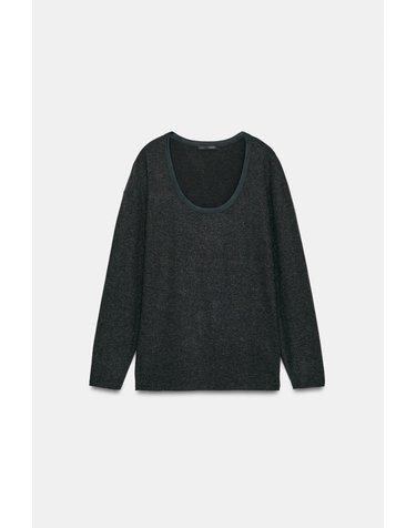 자라 소프트 오버사이즈 긴팔 티셔츠 5584/696/922 DARK GREY
