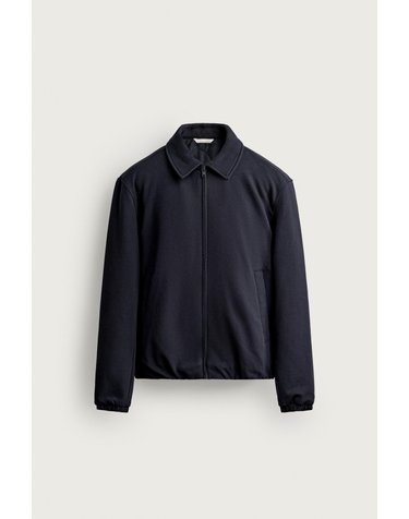 자라 패딩 집업 오버셔츠 3918/540/401 NAVY BLUE