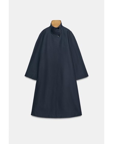 자라 하이넥 롱 트렌치 코트 3811/243/422 DARK NAVY