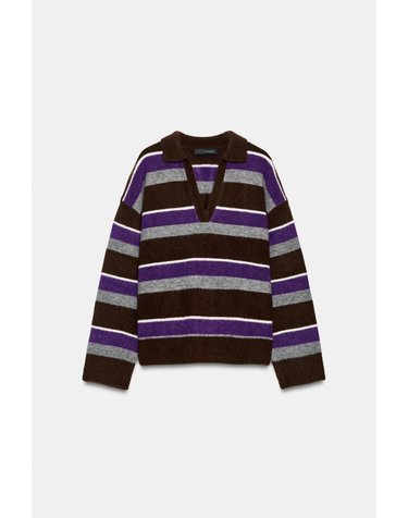 자라 스트라이프 폴로 니트 스웨터 5536/201/330 MULTICOLOURED