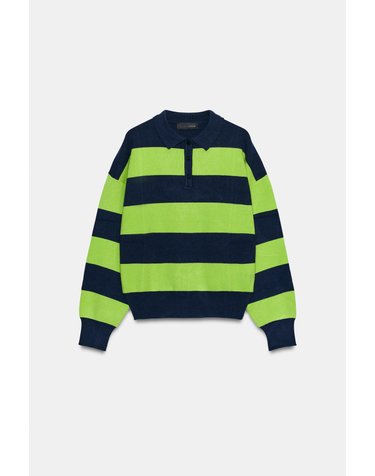 자라 스트라이프 폴로 니트 스웨터 3519/104/104 STRIPED
