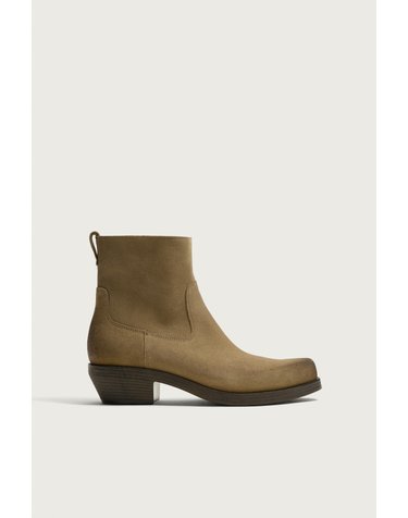 자라 빈티지 웨스턴 레더 앵클부츠 2027/820/700 BROWN