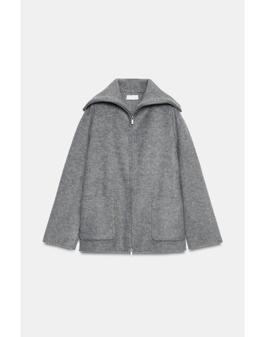 자라 리버서블 하이넥 지퍼 자켓 3454/655/803 GREY MARL