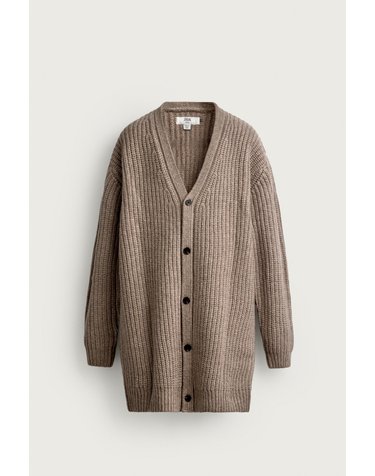 자라 엘보 패치 브이넥 울 가디건 2893/339/710 BEIGE
