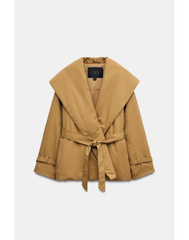 자라 벨트 패딩 자켓 3548/255/710 BEIGE