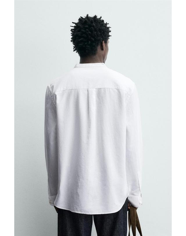 자라 자라 리넨 코튼 화이트 긴팔 셔츠 1063/412/250 WHITE 착용컷