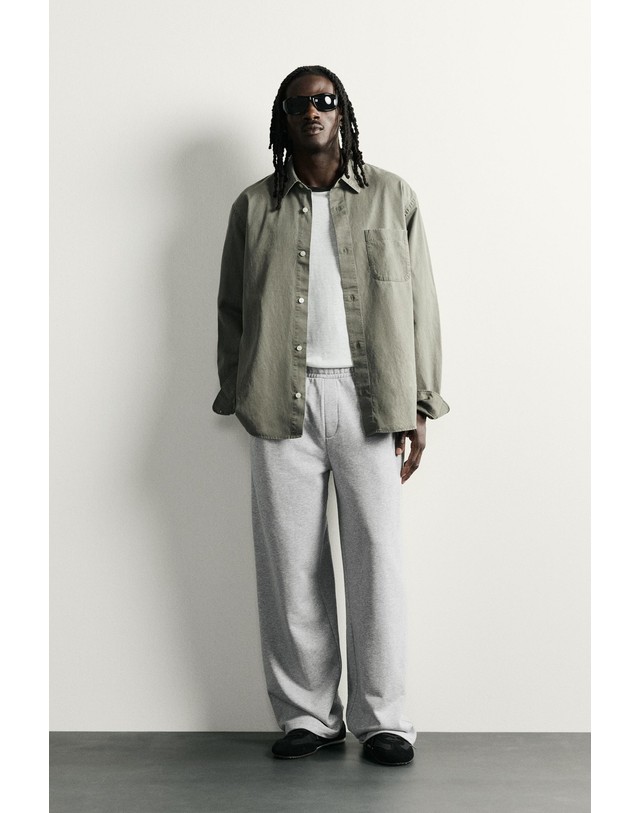 자라 자라 릴렉스핏 와이드 조거 팬츠 0761/440/803 GREY MARL 그레이 착용컷