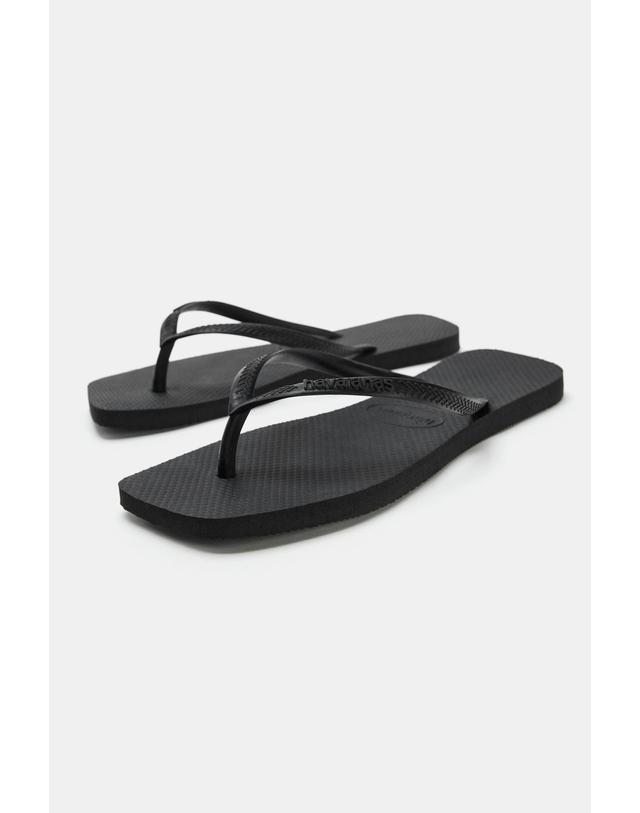 자라 자라 하바이아나스 스트랩 플랫 샌들 5850/710/800 BLACK 블랙 착용컷