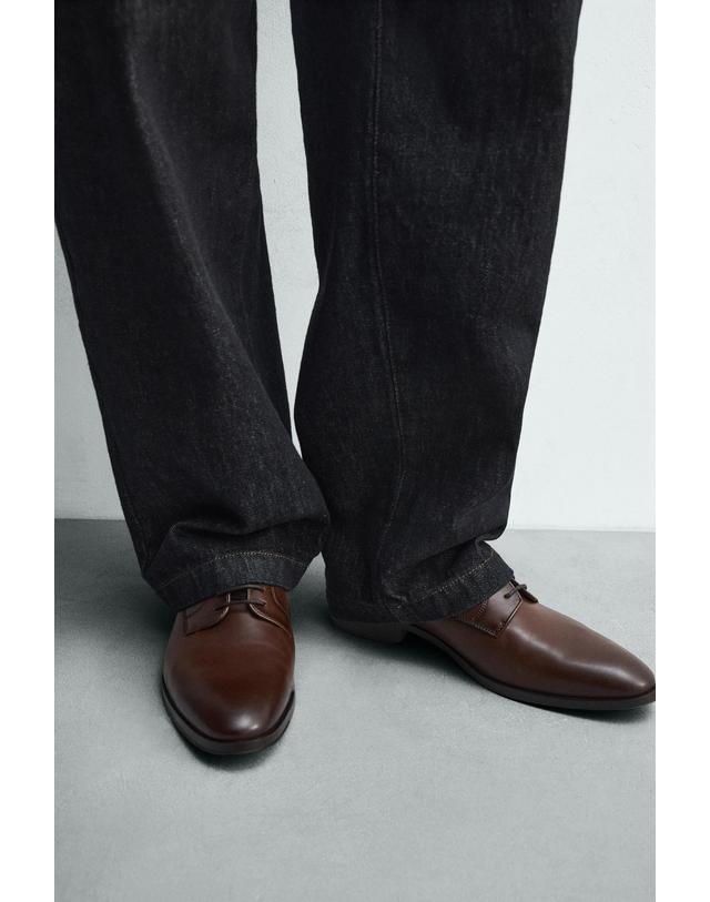 자라 자라 클래식 브라운 레더 포멀 더비슈즈 2400/720/700 BROWN 착용컷
