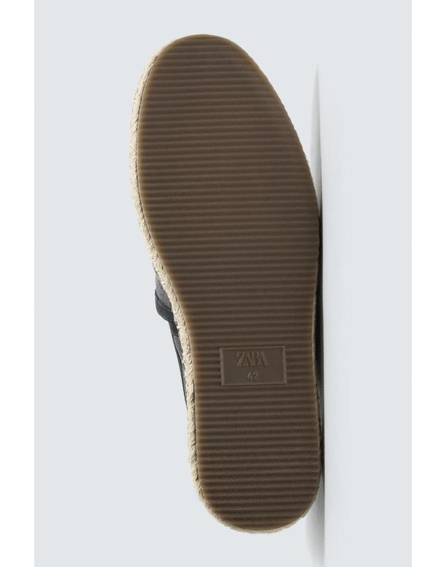 자라 자라 코튼 패브릭 남성 에스파드리유 2711/720/400 BLUE 블랙 착용컷