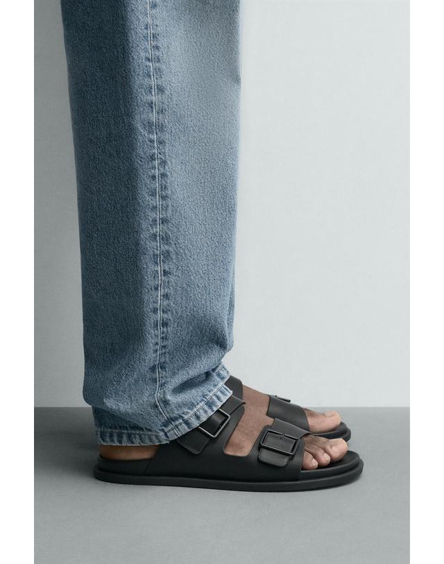 자라 자라 더블 스트랩 버클 샌들 블랙 2703/720/800 BLACK 착용컷