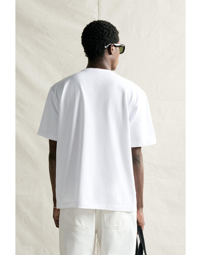 자라 자라 헤비 코튼 레귤러핏 반팔 티셔츠 0761/323/250 WHITE 화이트 착용컷