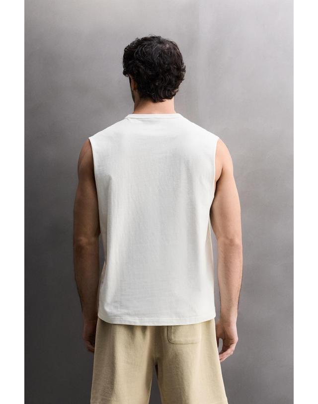 자라 자라 헤비 코튼 릴랙스핏 탱크탑 8054/327/250 WHITE 화이트 착용컷